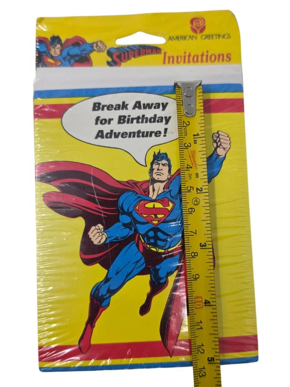 Vtg 1992 Sealed American Greetings Superman Birthday Cards Party Invitations